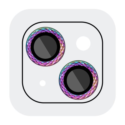 Захисне скло Metal Shine на камеру (в упак.) для Apple iPhone 15 (6.1") / 15 Plus (6.7") Бузковий / Rainbow Захисне скло Metal Shine на камеру (в упак.) для Apple iPhone 15 (6.1") / 15 Plus (6.7") Бузковий / Rainbow