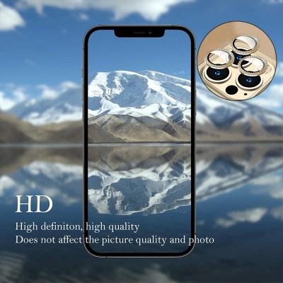 Захисне скло Metal Shine на камеру (в упак.) для Apple iPhone 15 Pro (6.1") / 15 Pro Max (6.7") Золотий / Gold