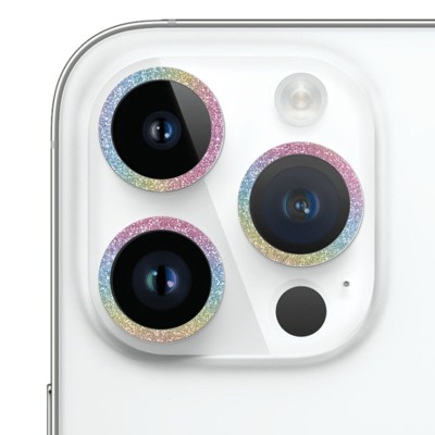 Захисне скло Metal Sparkles на камеру (в упак.) для Apple iPhone 15 Pro (6.1") /15 Pro Max (6.7") Бузковий / Rainbow Захисне скло Metal Sparkles на камеру (в упак.) для Apple iPhone 15 Pro (6.1") /15 Pro Max (6.7") Бузковий / Rainbow