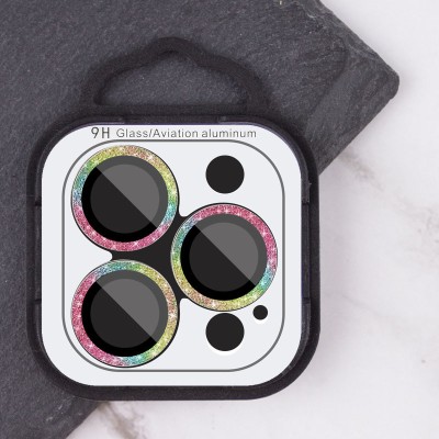 Захисне скло Metal Sparkles на камеру (в упак.) для Apple iPhone 15 Pro (6.1") /15 Pro Max (6.7") Бузковий / Rainbow Захисне скло Metal Sparkles на камеру (в упак.) для Apple iPhone 15 Pro (6.1") /15 Pro Max (6.7") Бузковий / Rainbow