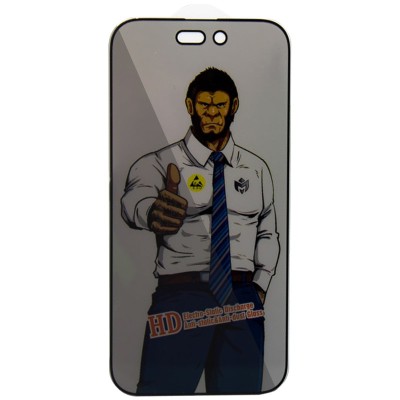 Захисне скло Privacy 5D Anti-Static (тех.пак) для Apple iPhone 13 / 13 Pro / 14 (6.1") Чорний