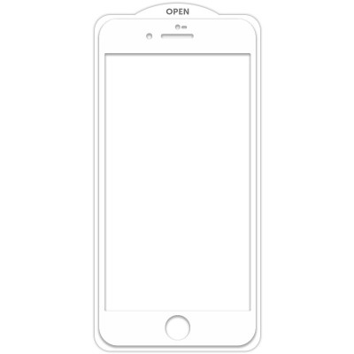 Захисне скло SKLO 5D (тех.пак) для Apple iPhone 7 plus / 8 plus (5.5") Білий / Біла підкладка
