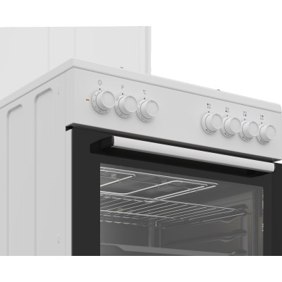Плита Beko комбінована, 66л, 60x60см, конвекція, білий (FBM62120WD)