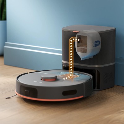 Робот-пилосос Philips Series 5000, h=29.2см, вологе прибирання, конт пил -0.26л, вода -0.27л, автон. робота до 200хв, EPA 10, чо
