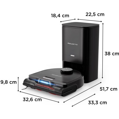 Робот-пилосос Rowenta миючий X-Plorer Serie 240+ AI Animal & Allergy, 8000ПаВт, h=9.7см, 0.22л, конт пил -0.35л, автон. робота д