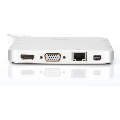 Хаб DIGITUS USB-C > HDMI/VGA/miniDisplayPort/3xUSB-A/USB-C/SD/MicroSD/RJ54/Audio Хаб DIGITUS USB-C > HDMI/VGA/miniDisplayPort/3xUSB-A/USB-C/SD/MicroSD/RJ54/Audio