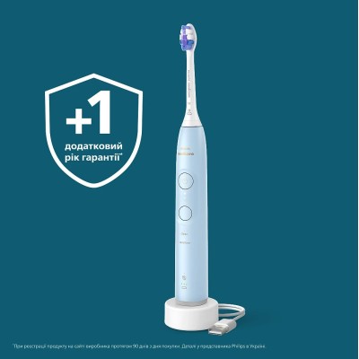 Щітка зубна електр. Philips, Sonicare 6100 Series, 62т. колив/хв, насадок-1, блакитний (HX7406/01) Щітка зубна електр. Philips, Sonicare 6100 Series, 62т. колив/хв, насадок-1, блакитний (HX7406/01)