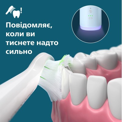Щітка зубна електр. Philips, Sonicare 6100 Series, 62т. колив/хв, насадок-1, футляр, блакитний (HX7406/02) Щітка зубна електр. Philips, Sonicare 6100 Series, 62т. колив/хв, насадок-1, футляр, блакитний (HX7406/02)