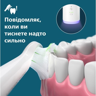 Щітка зубна електр. Philips, Sonicare 7100 Series, 62т. колив/хв, насадок-1, футляр, білий (HX7420/01)