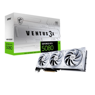 Відеокарта MSI GeForce RTX 5080 16GB GDDR7 VENTUS 3X OC WHITE (912-V531-062) Відеокарта MSI GeForce RTX 5080 16GB GDDR7 VENTUS 3X OC WHITE (912-V531-062)