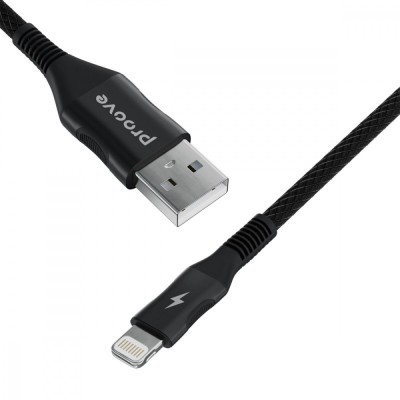 Кабель Proove Braided Scout USB to Lightning 2.4A (1m) (CCBS20001101) black Кабель Proove Braided Scout USB to Lightning 2.4A (1m) (CCBS20001101) black