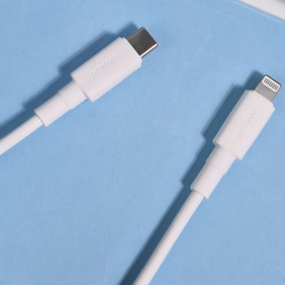 Кабель Proove Small Silicone USB to Lightning 2.4A (1m) (CCSM20001102) white