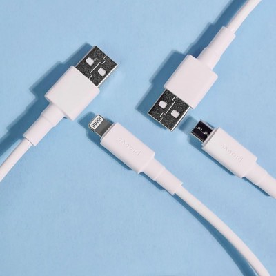 Кабель Proove Small Silicone USB to Lightning 2.4A (1m) (CCSM20001102) white