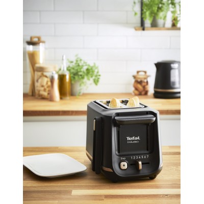 Тостер Tefal Includeo 850Вт, розморожування, щипці, термопластик, чорний (TT533811) Тостер Tefal Includeo 850Вт, розморожування, щипці, термопластик, чорний (TT533811)