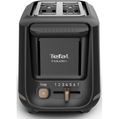 Тостер Tefal Includeo 850Вт, розморожування, щипці, термопластик, чорний (TT533811) Тостер Tefal Includeo 850Вт, розморожування, щипці, термопластик, чорний (TT533811)