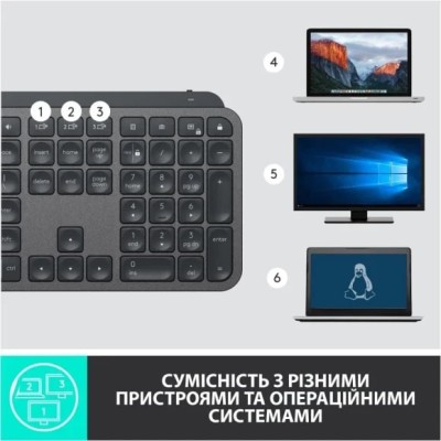 Клавіатура бездротова MX KEYS MASTER GRAPHITE 920-010251 LOGITECH Клавіатура бездротова MX KEYS MASTER GRAPHITE 920-010251 LOGITECH