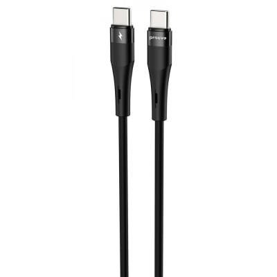 Кабель Proove Light Silicone Plus Type-C to Type-C 60W (1m) black (CCLS60002201)