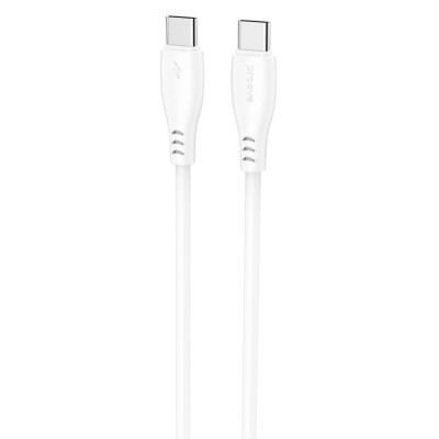 Кабель Proove Simple Silicone Type-C to Type-C 60W (1m) white (CCSI60002202)