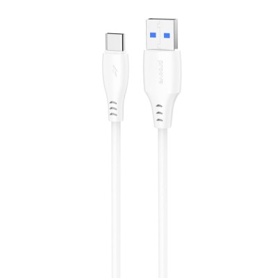 Кабель Proove Simple Silicone USB to Type-C 3A (1m) white (CCSS15001202)