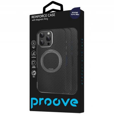 Чохол Proove Reinforce Case with Magnetic Ring iPhone 16 Pro Max black