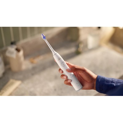 Щітка зубна електр. Philips, Sonicare 6100 Series, 62т. колив/хв, насадок-1, футляр, білий (HX7400/06)