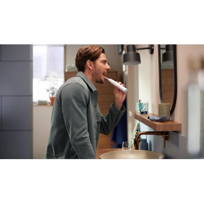 Щітка зубна електр. Philips, Sonicare 6100 Series, 62т. колив/хв, насадок-1, футляр, білий (HX7400/06)