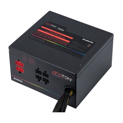Блок живлення CHIEFTEC Photon (750W), >85%, 120мм, 1xMB 24pin(20+4), 1xCPU 8pin(4+4), 4xMolex, 6xSATA, 4xPCIe 8pin(6+2), Modular