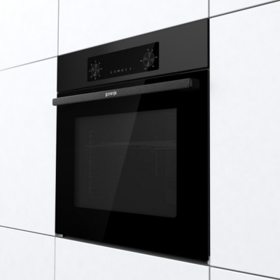Духова шафа Gorenje електрична, 61л, A+, дисплей, конвекція, чорний (BO6635E01B)