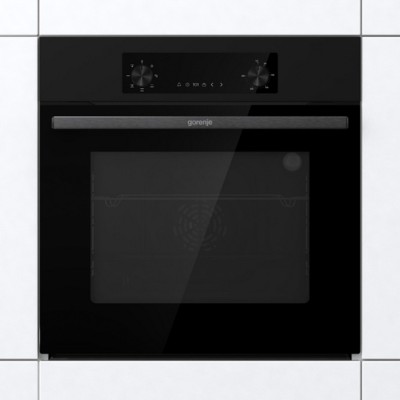 Духова шафа Gorenje електрична, 61л, A+, дисплей, конвекція, чорний (BO6635E01B)