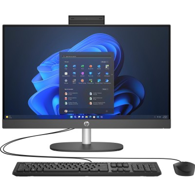 Комп'ютер персональний моноблок HP 240-G10 23.8" FHD IPS AG, Intel i3-N300, 16GB, F512GB, UMA, WiFi, кл+м, 3р, Win11P, чорний (9