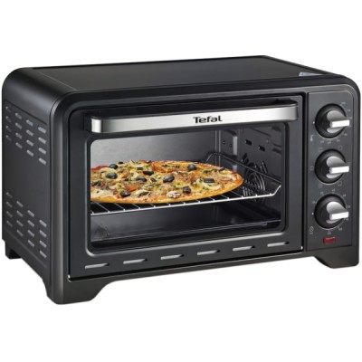 Піч електрична Tefal Optimo, 19л, 1380Вт, механіч., гриль, конвенція, чорний (OF444834)