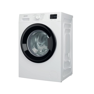 Пральна машина Indesit фронтальна, 7кг, 1200, A+++, 49.6см, дисплей, пара, інвертор, люк чорний, білий (IM712BMYTIMEUA)