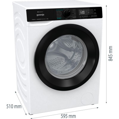 Прально-сушильна машина Gorenje фронтальна, 8(5)кг, 1400, A+, 51см, дисплей, інвертор, Wi-Fi, білий (WD2PA854ADW)