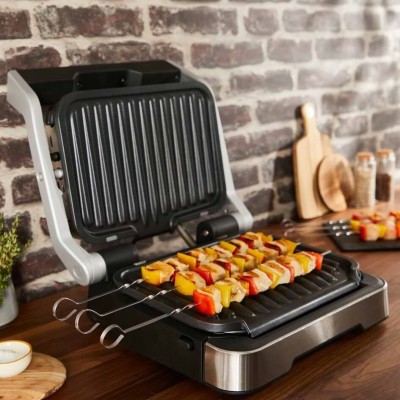 Гриль Tefal прижимний OptiGrll 2100Вт, темп. режимів-4, з`ємні пластини, метал (GC772D30) Гриль Tefal прижимний OptiGrll 2100Вт, темп. режимів-4, з`ємні пластини, метал (GC772D30)