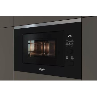 Мікрохвильова піч Whirlpool вбудована, 20л, електронне упр., 800Вт, дисплей, чорний (WMF200G)