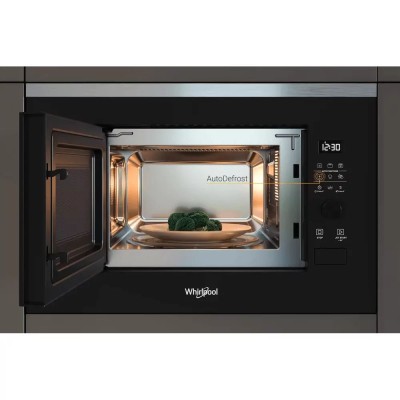 Мікрохвильова піч Whirlpool вбудована, 20л, електронне упр., 800Вт, дисплей, чорний (WMF200G)