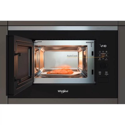 Мікрохвильова піч Whirlpool вбудована, 20л, електронне упр., 800Вт, дисплей, чорний (WMF200G)