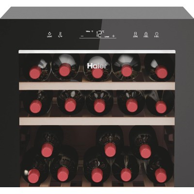 Холодильник Haier для вина, 127x49.7х58.5, мороз.відд.-190л, зон - 2, бут-77, ST, дисплей, чорний (HWS77GDAU1)