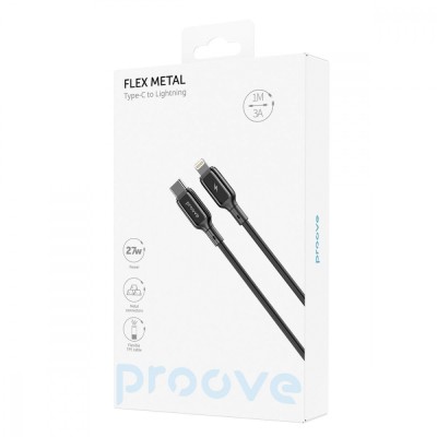 Кабель Proove Flex Metal Type-C to Lightning 27W (1m) black (CCFM27002101)