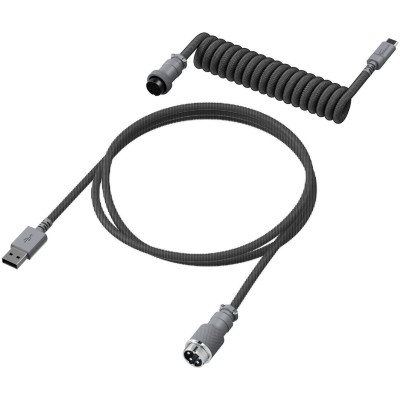 Кабель заряджання/синхронізації HyperX USB-A > USB-C, спіральний, 1.37м, сірий (6J678AA) Кабель заряджання/синхронізації HyperX USB-A > USB-C, спіральний, 1.37м, сірий (6J678AA)