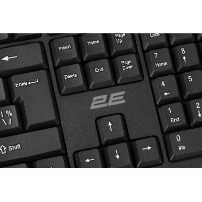 Клавіатура мембранна 2E KS108 104key, USB-A, EN/UK, чорний (2E-KS108UB_UA)