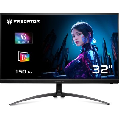 Монiтор TFT ACER 31.5" Predator X32QFSbmiiphuzx (UM.JXXEE.S02) MiniLED IPS 4K 150Hz HDMI DP USB-C Height