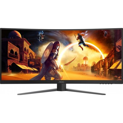 Монiтор TFT AOC 34" CU34G4 21:9 VA Curved WQHD 180Hz 2*HDMI DP HAS Black/Red