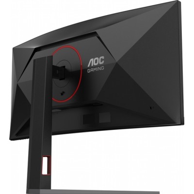 Монiтор TFT AOC 34" CU34G4 21:9 VA Curved WQHD 180Hz 2*HDMI DP HAS Black/Red