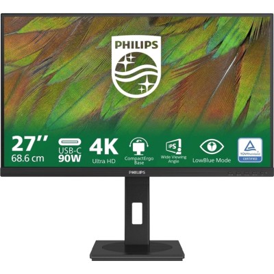 Монiтор TFT PHILIPS 27" 27B1U3900/00 IPS 4K HDMI DP USB-C RJ45 Pivot USB MM Black