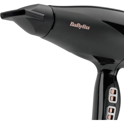 Фен Babyliss Air Power Pro, 2300Вт, 3 режими, дифузор, іоніз-я, хол. обдув, кераміка, чорно-рожевий (6716DE)