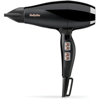 Фен Babyliss Air Power Pro, 2300Вт, 3 режими, дифузор, іоніз-я, хол. обдув, кераміка, чорно-рожевий (6716DE)