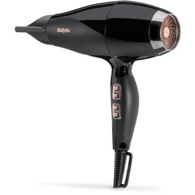 Фен Babyliss Air Power Pro, 2300Вт, 3 режими, дифузор, іоніз-я, хол. обдув, кераміка, чорно-рожевий (6716DE)