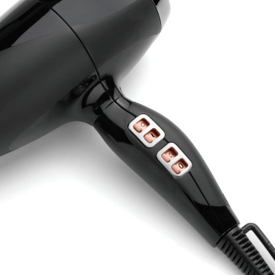 Фен Babyliss Air Power Pro, 2300Вт, 3 режими, дифузор, іоніз-я, хол. обдув, кераміка, чорно-рожевий (6716DE)