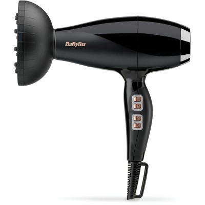 Фен Babyliss Air Power Pro, 2300Вт, 3 режими, дифузор, іоніз-я, хол. обдув, кераміка, чорно-рожевий (6716DE)